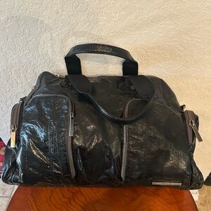 ❤️ Matt & Nat Black leather unisex large bag